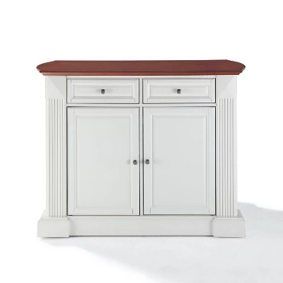 Drop Leaf Breakfast Bar Top Kitchen Island - White - Crosley - Image 3