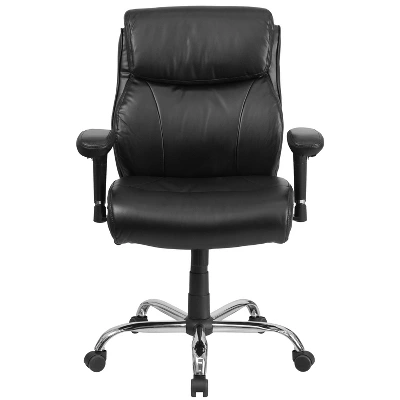 Flash Furniture HERCULES Series Big & Tall 400 Lb. Rated Swivel Ergonomic Task Office Chair With Clean Line Stitching And Adjustable Arms - Image 8