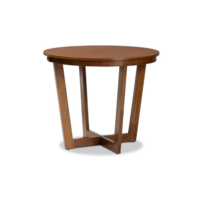 35" Alayna Wide Round Wood Dining Table - Baxton Studio - Image 7
