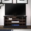 Hoffman Rustic TV Stand For TVs Up To 50" Black And Walnut - Room & Joy