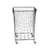 Square Industrial Metal Storage Cart Black CosmoLiving By Cosmopolitan