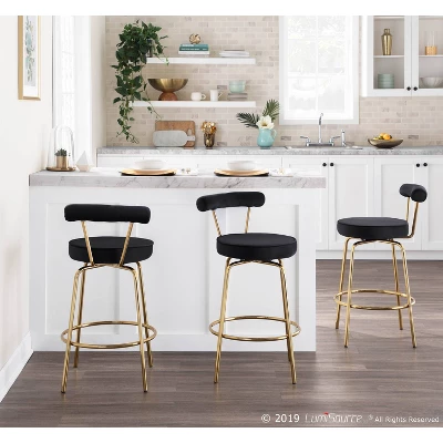 Set Of 2 Rhonda Glam Counter Height Barstools - LumiSource - Image 8