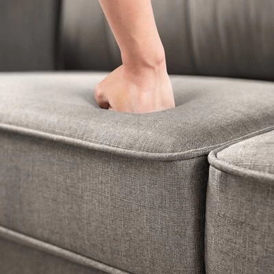 56.7" Sayan Loveseat Sofa With USB Sand Gray - Zinus - Image 4