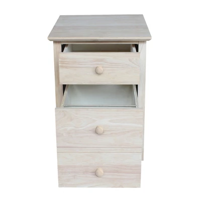 Riley 2 Drawer File Cabinet Unfinished - International Concepts - Image 5