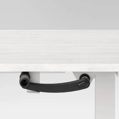 Loring Manual Height Adjustable Standing Desk White - Threshold™ - Image 3