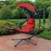 Sunnydaze Decor Sunnydaze Outdoor Hanging Chaise Floating Lounge Chair With Canopy Umbrella And Stand