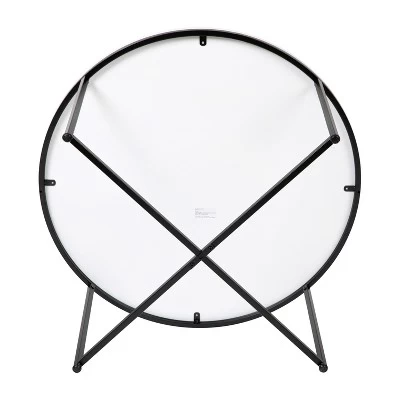 Merrick Lane Round Coffee Table Set - 3 Piece Coffee Table Set With Crisscross Frame - Coffee Table & 2 End Tables - Image 13