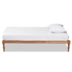 Twin Iseline Wood Platform Bed Frame Brown - Baxton Studio