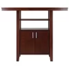 Albany High Table With Cabinet Walnut - Winsome