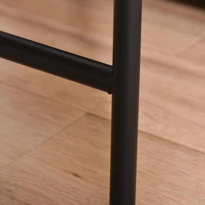 HOMCOM Modern Glasstop Vanity Table With Mirror, Makeup Dressing Table With Rotating Round Mirror, Shelves For Perfumes, Cosmetics, Lotions, Black - Image 4