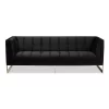 Ambra Velvet Upholstered And Button Tufted Sofa Black/Gold - Baxton Studio