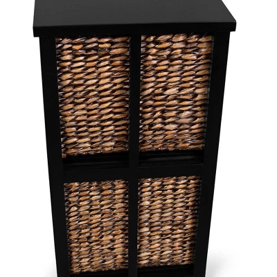 BirdRock Home 2 Tiered Hanging File Cubby With Wood Top - Brown Wash - Image 6