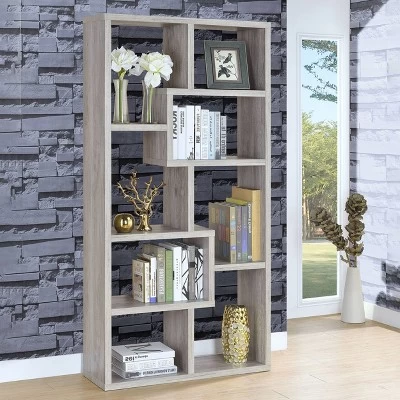 70.75" Theo 8 Shelf Bookcase - Coaster