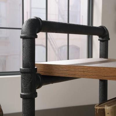 Iron City Multi Purpose Cart Checked Oak - Sauder - Image 3