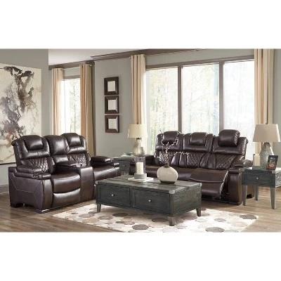 Warnerton Power Recliner Loveseat With Console And Adjustable Headrest Chocolate - Signature Design By Ashley - Image 16