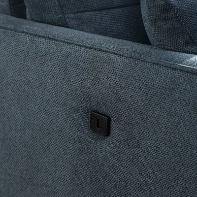 Loveseat In Waterproof Fabric With USB Charging Port And 2 Pillows - ModernLuxe - Image 4