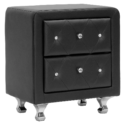 Stella Crystal Modern Nightstand - Baxton Studio - Image 4
