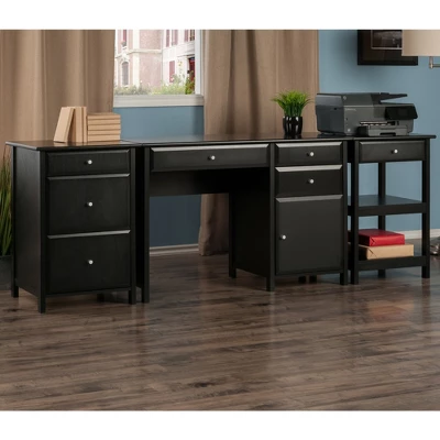 3pc Delta Home Office Set Black - Winsome - Image 3