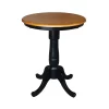 Set Of 3 30" Round Dining Table With 2 Madrid Chairs Black/Red Set - International Concepts