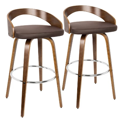 Set Of 2 Grotto Upholstered Barstools - Lumisource - Image 9