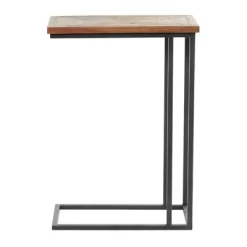Rustic Metal Accent C-Table Brown - Olivia & May