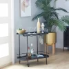 Contemporary Metal Bar Cart Black - Olivia & May