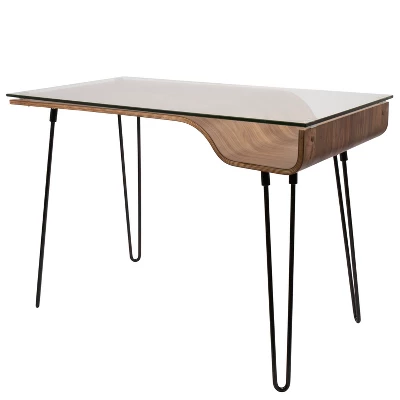Avery Mid Century Modern Desk Walnut - Lumisource - Image 2