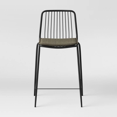 Set Of 2 Sodra Rounded Seat Wire Counter Height Barstool Black - Threshold™ - Image 2