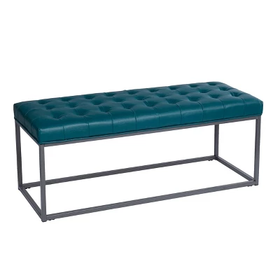 Perscon Upholstered Hallway Bench Blue - Aiden Lane - Image 4