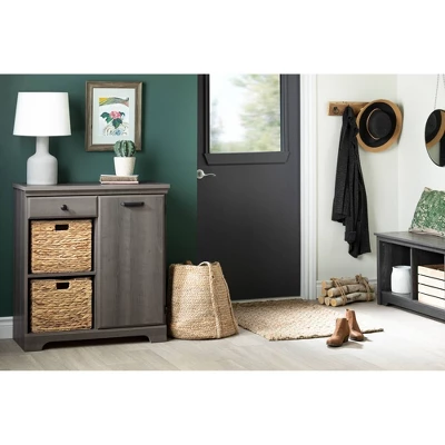 Versa 1 Door Storage Cabinet Gray Maple - South Shore - Image 2