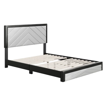 Blake Chevron Stitched Upholstered Platform Bed - Eco Dream