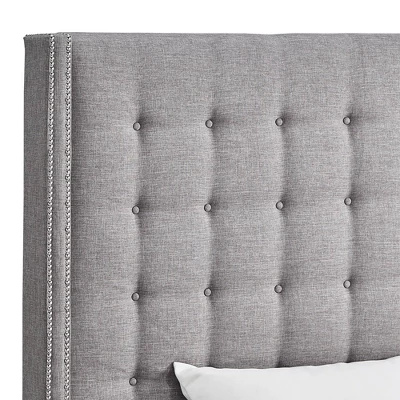 King 65" Madison Wingback High Headboard Bed Smoke - Inspire Q - Image 4