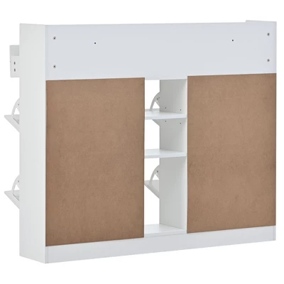 Modern Multifunctional Shoe Cabinet With 4 Turnover Drawers - ModernLuxe - Image 7