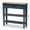 Dauphine Spruce Finished Wood Accent Console Table Blue - Baxton Studio