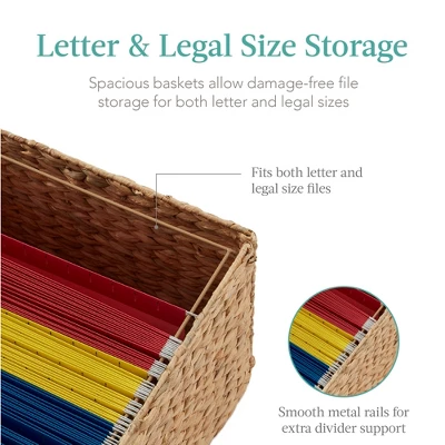 Best Choice Products Vertical Rolling File Cabinet For Home, Office W/ Rubberwood Frame, Locking Caster Wheels - Image 2