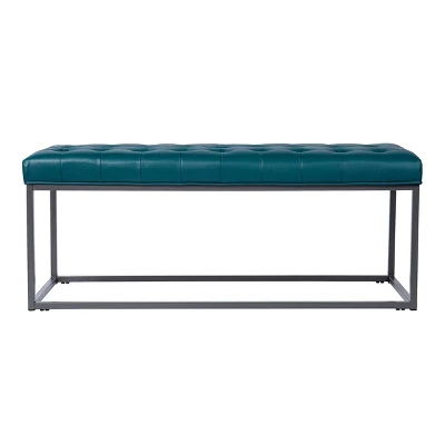 Perscon Upholstered Hallway Bench Blue - Aiden Lane - Image 2