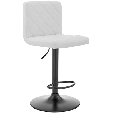 Duval Adjustable Barstool With Faux Leather And Metal Finish - Armen Living - Image 9