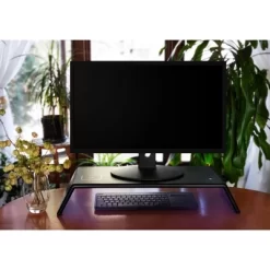 Stand Up Desk Store 20" W Folding Monitor Stand With USB Charging Port