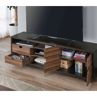 Jubu Open Shelf TV Stand For TVs Up To 60" Wenge - MiBasics - Image 5