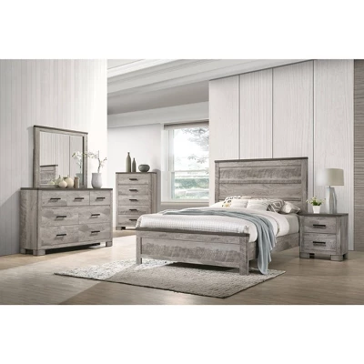4pc Full Adam Panel Bedroom Set Gray - Picket House Furnishings - Image 4