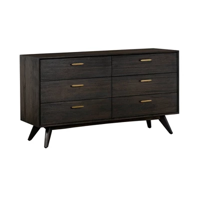 Baly 6 Drawer Mid-Century Modern Dresser - Armen Living - Image 7
