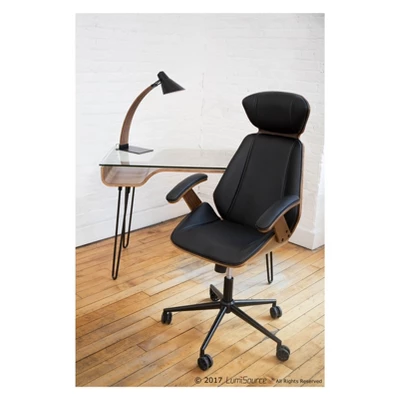 Avery Mid Century Modern Desk Walnut - Lumisource - Image 7