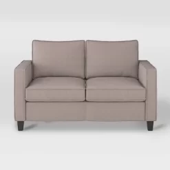 Georgia Fabric Loveseat Taupe - CorLiving