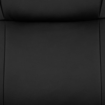 Emma And Oliver Mid-Back Black LeatherSoft-Padded Task Office Chair With Arms - Image 3