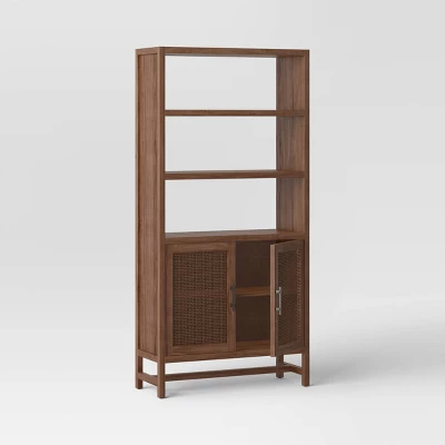 70.5" Warwick Storage Bookcase Brown - Threshold⢠- Image 2