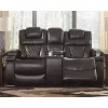 Warnerton Power Recliner Loveseat With Console And Adjustable Headrest Chocolate - Signature Design By Ashley