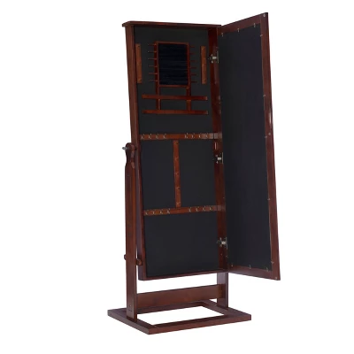 Chiara Cheval Mirror/Jewelry Wardrobe Walnut - Powell Company - Image 2