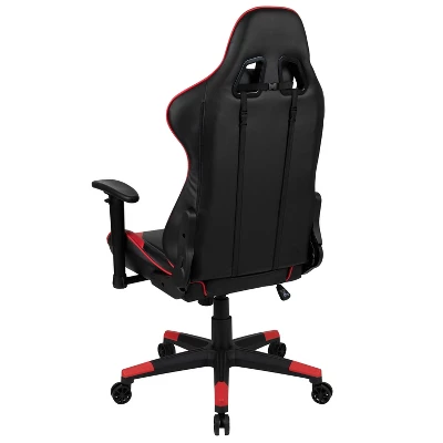 BlackArc Bravo Red Gaming Desk & Chair Set: High Back Gaming Chair With Lumbar Support & Adjustable Arms; Desk With Cupholder/Headphone Hook - Image 12