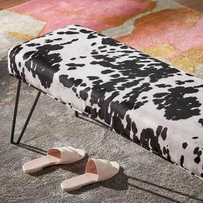 Hewett Metal Bench Light Brown - Inspire Q - Image 2