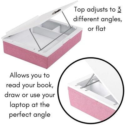 BIRDROCK HOME Lap Desk With Storage And Cushion (Pink) - Image 5